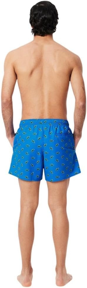 image:imageLacoste Mens Crocodile Print Swim TrunksGipsy Blue Multicolor