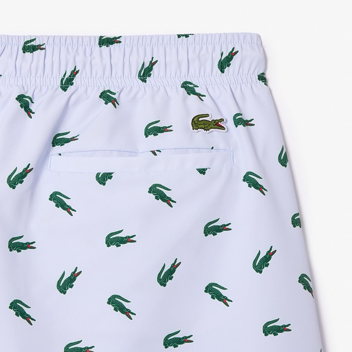 image:imageLacoste Mens Crocodile Print Swim TrunksPhoenix BlueMultico