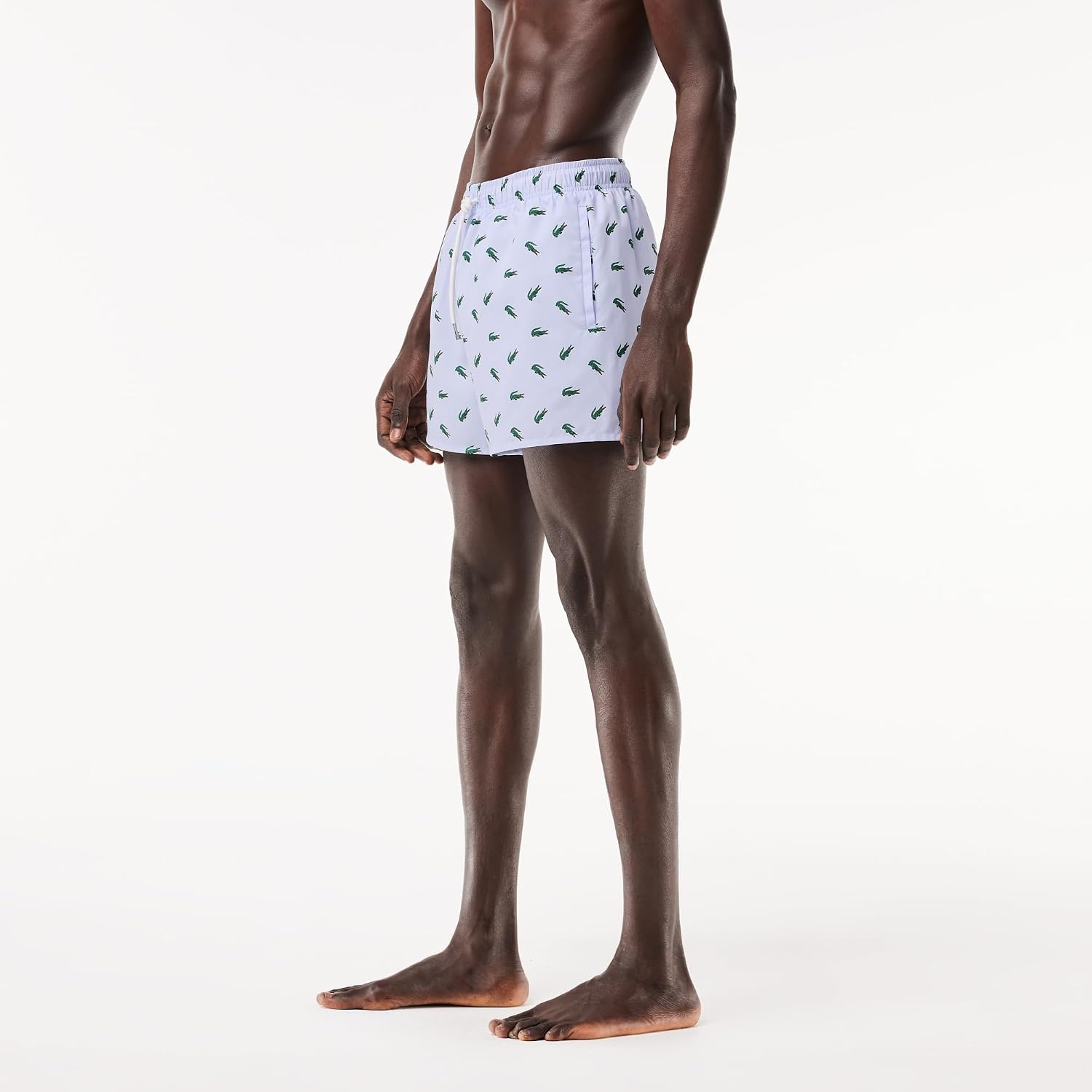 image:imageLacoste Mens Crocodile Print Swim TrunksPhoenix BlueMultico
