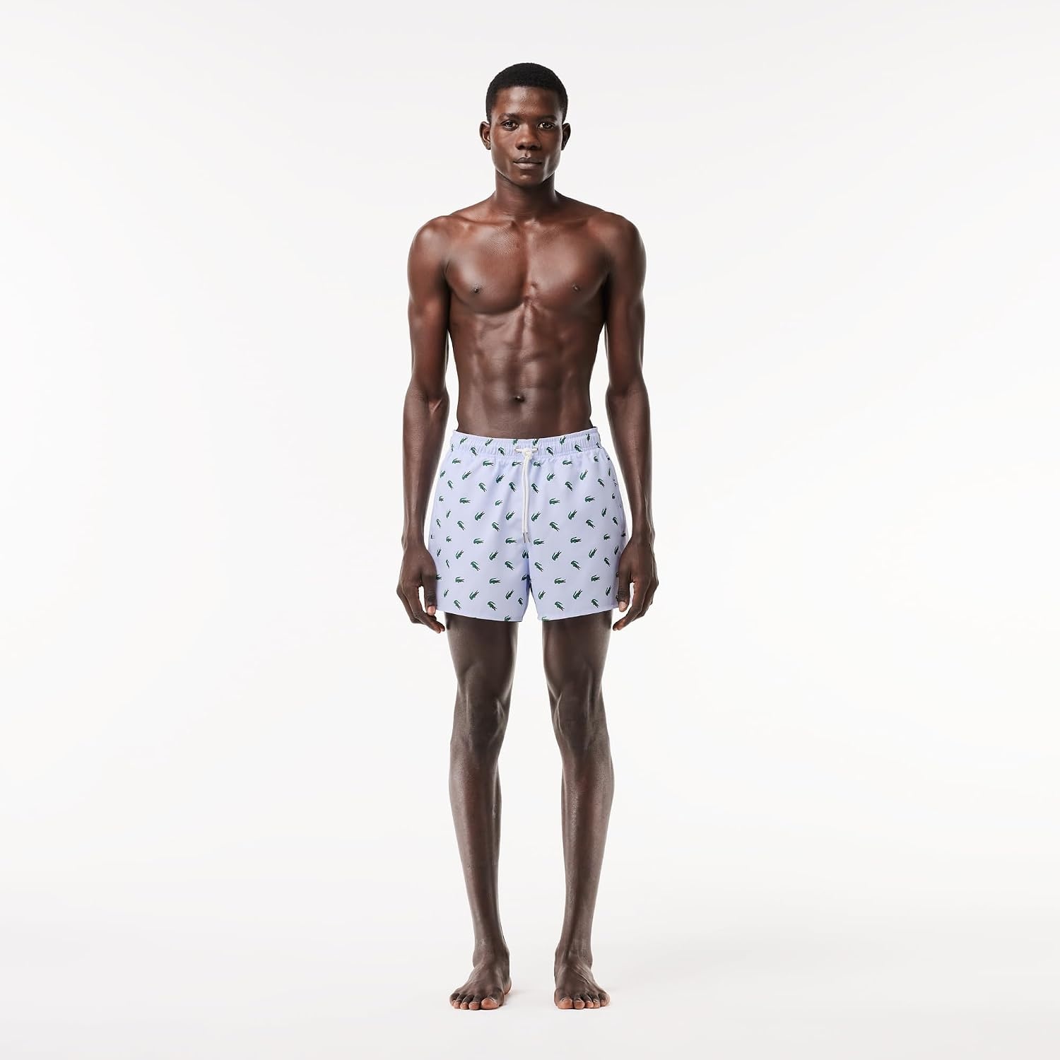 image:imageLacoste Mens Crocodile Print Swim TrunksPhoenix BlueMultico