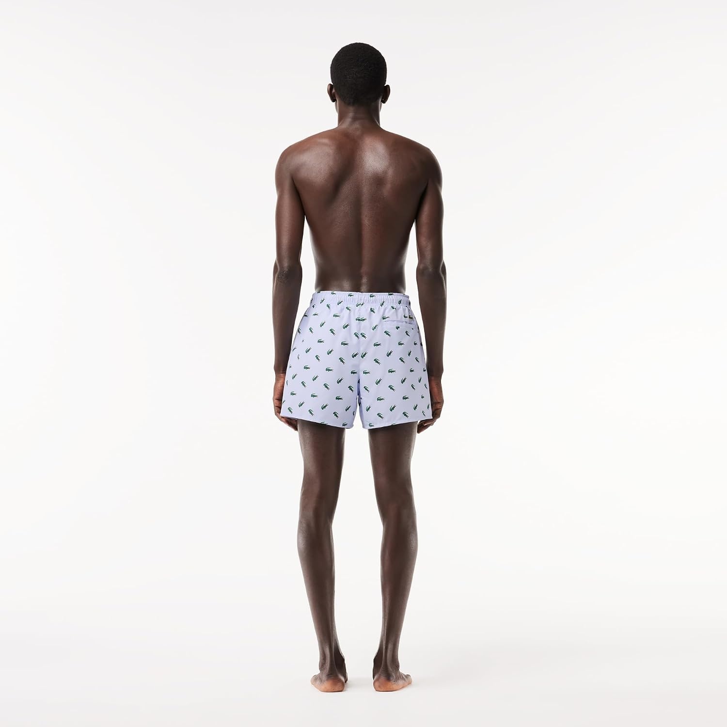 image:imageLacoste Mens Crocodile Print Swim TrunksPhoenix BlueMultico
