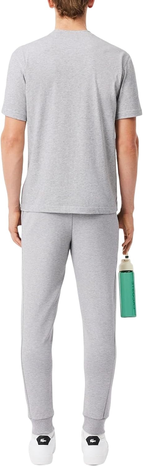 image:imageLacoste Mens Fitted Jersey SweatpantsSilver Chine