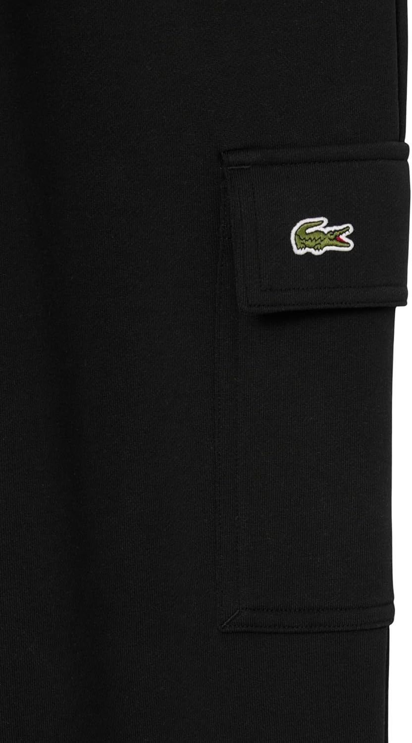 image:imageLacoste Mens Fleece Cargo SweatpantsBlack