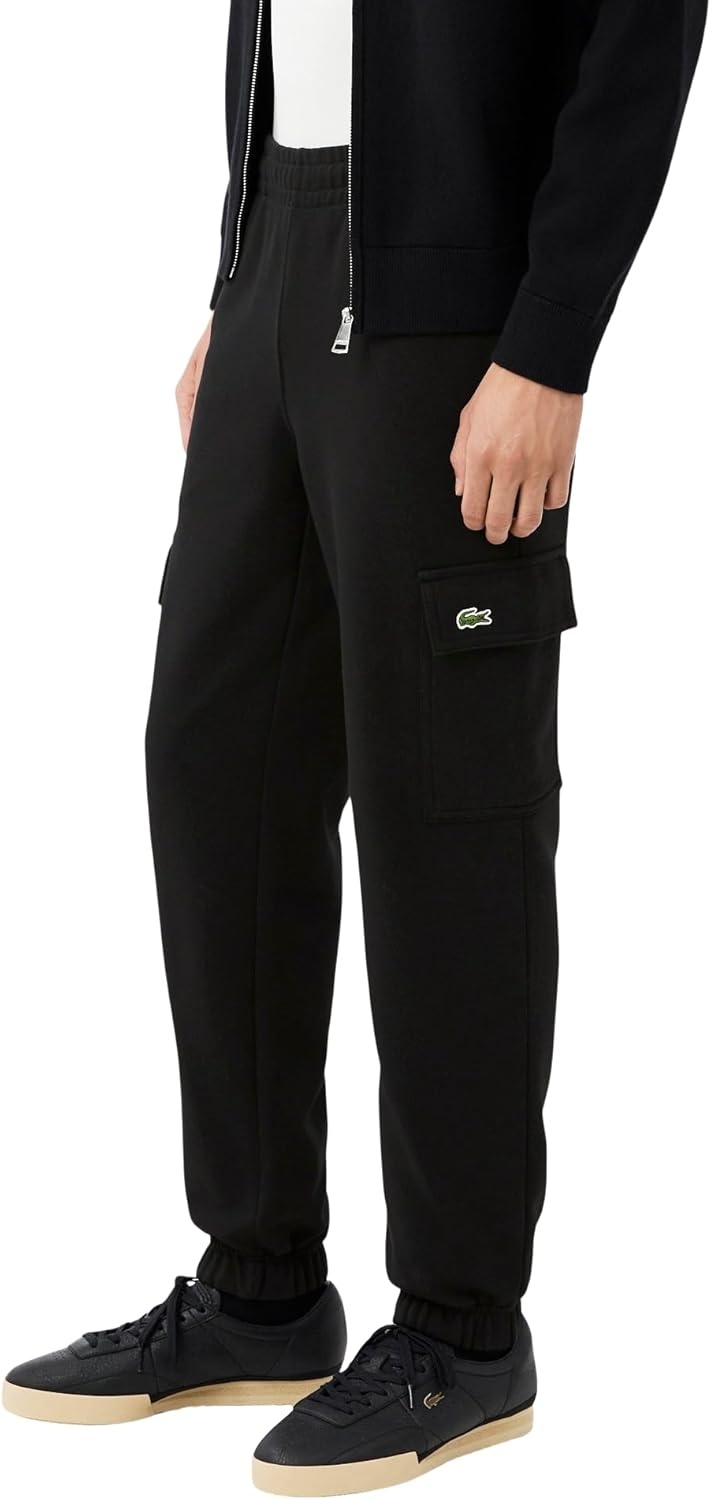 image:imageLacoste Mens Fleece Cargo SweatpantsBlack