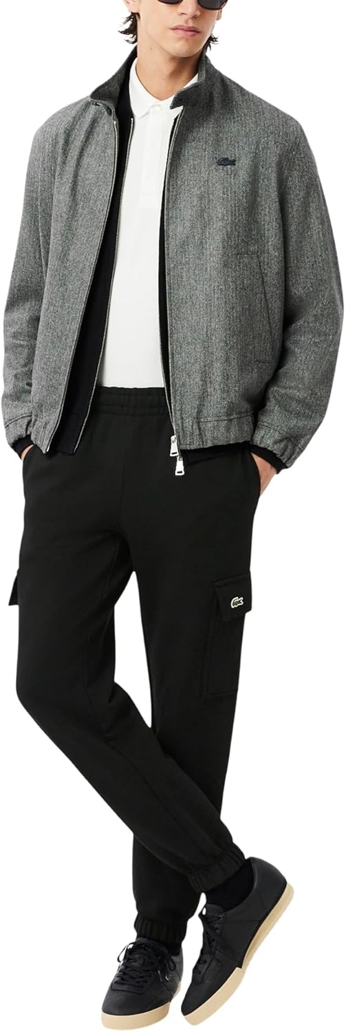 image:imageLacoste Mens Fleece Cargo SweatpantsBlack