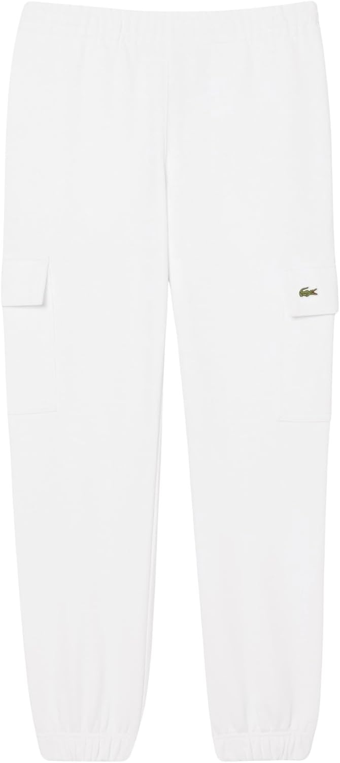 image:imageLacoste Mens Fleece Cargo SweatpantsWhite