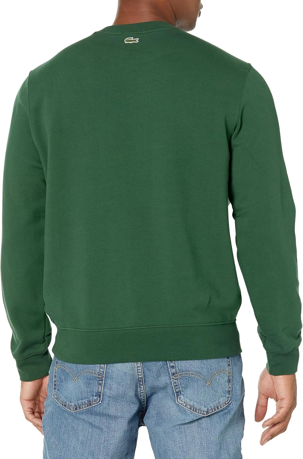 image:imageLacoste Mens Fleece Crew Neck Print SweatshirtGreen