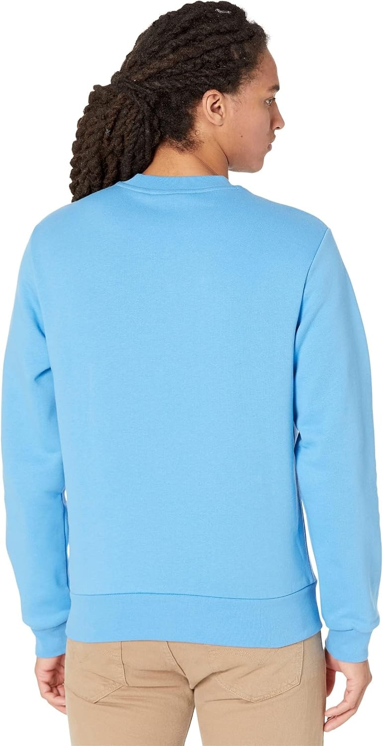image:imageLacoste Mens Fleece Crew Neck SweatshirtArgentine Blue