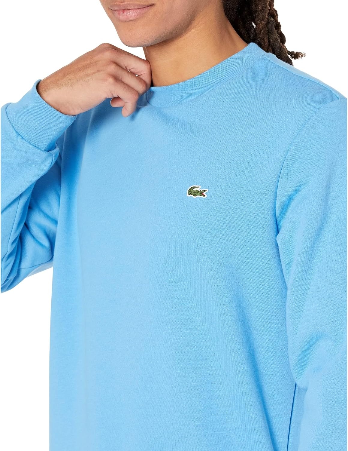 image:imageLacoste Mens Fleece Crew Neck SweatshirtArgentine Blue
