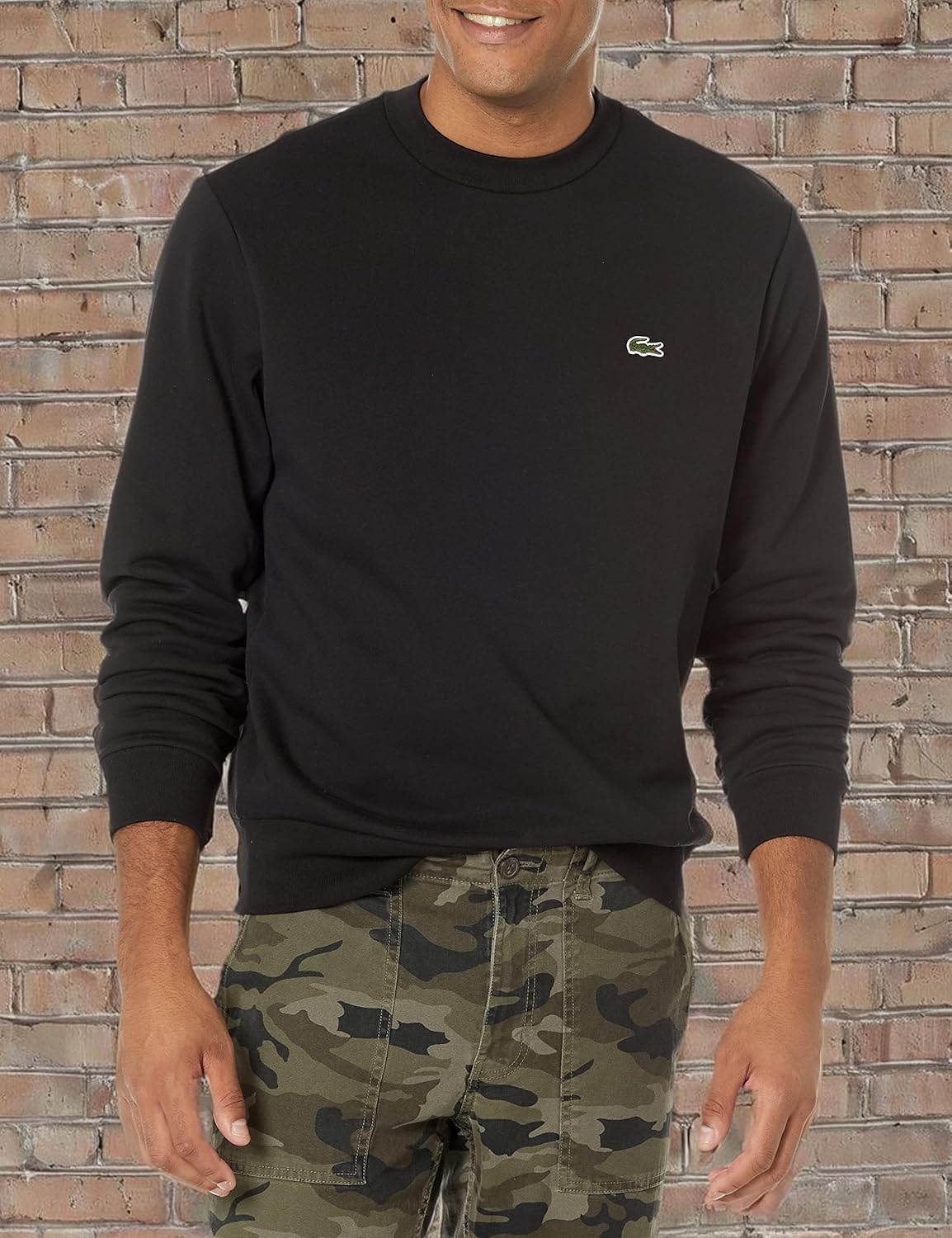 image:imageLacoste Mens Fleece Crew Neck SweatshirtBlack