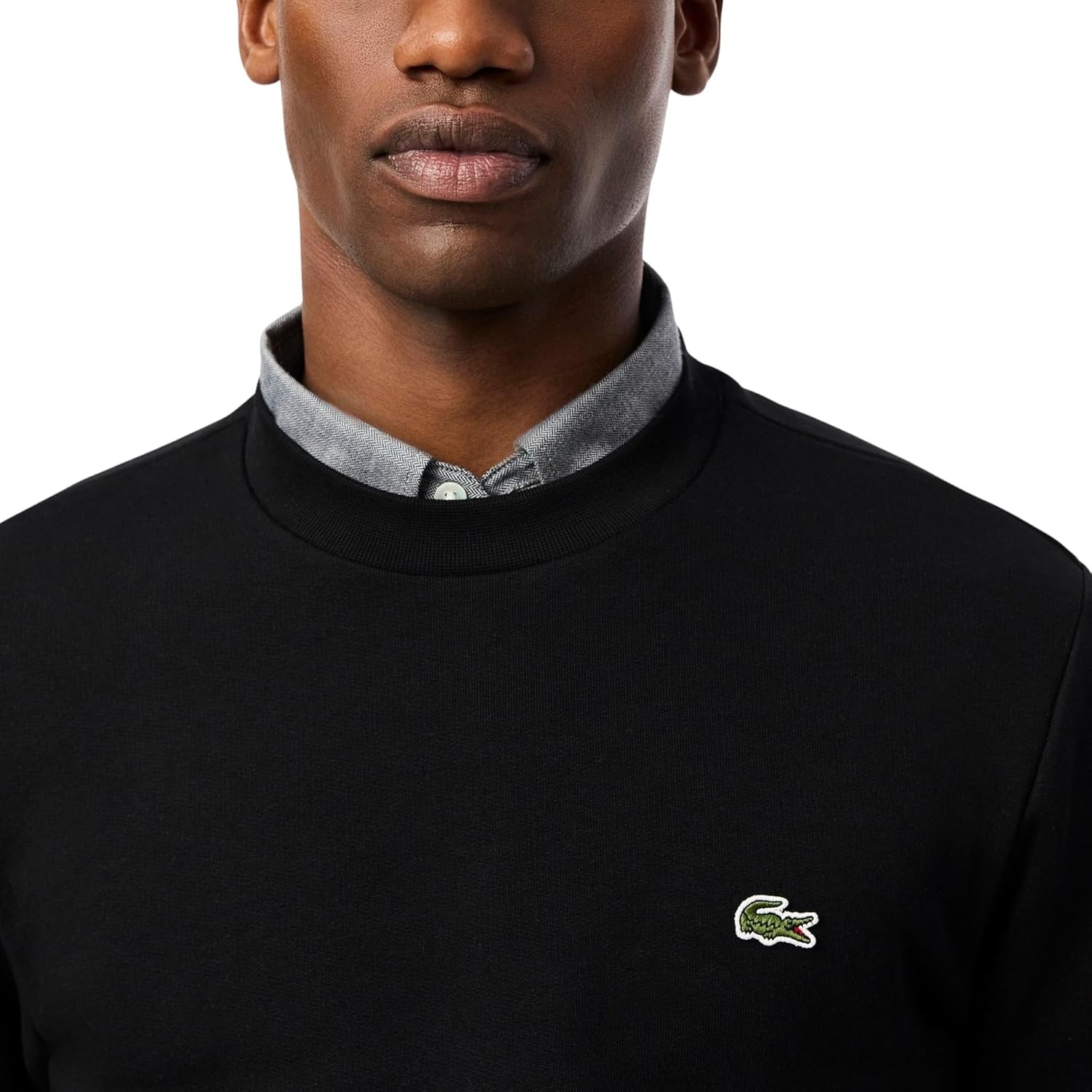 image:imageLacoste Mens Fleece Crew Neck SweatshirtBlack