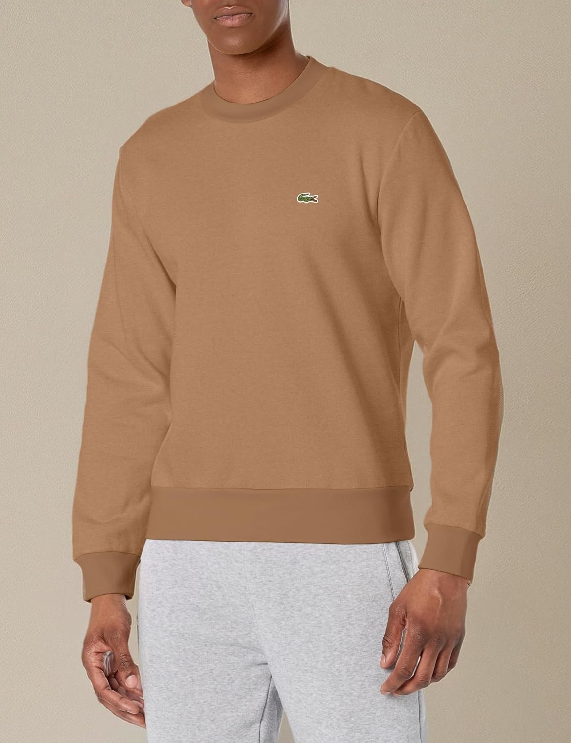 image:imageLacoste Mens Fleece Crew Neck SweatshirtCookie