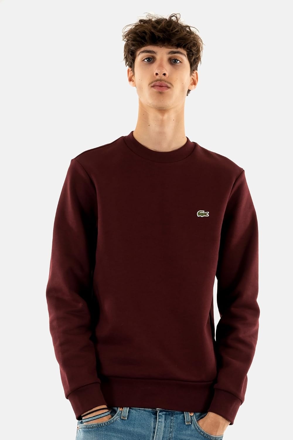 image:imageLacoste Mens Fleece Crew Neck SweatshirtExpresso