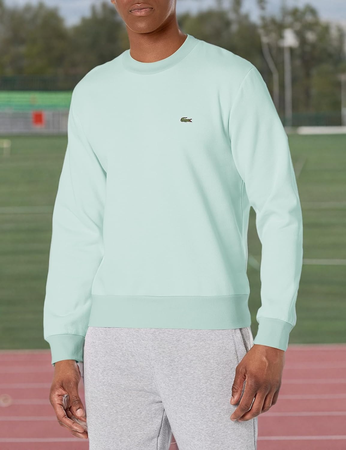 image:imageLacoste Mens Fleece Crew Neck SweatshirtPastille Mint