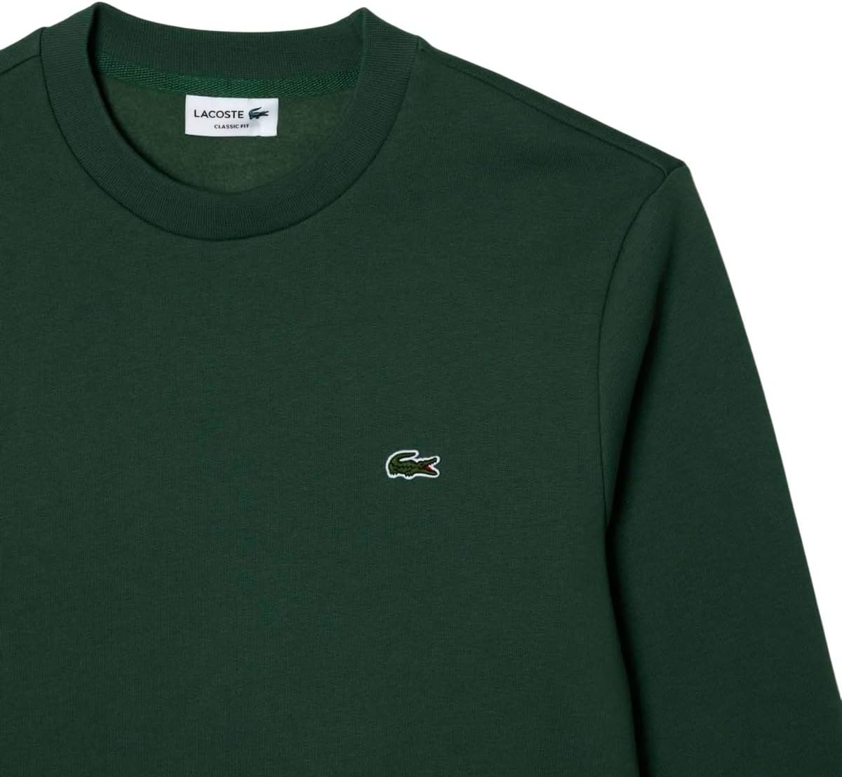 image:imageLacoste Mens Fleece Crew Neck SweatshirtRedwood