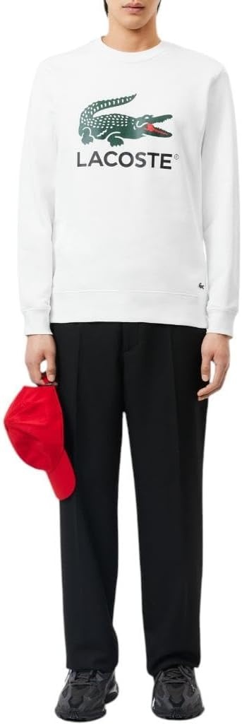 image:imageLacoste Mens Fleece Crew Neck SweatshirtWhite