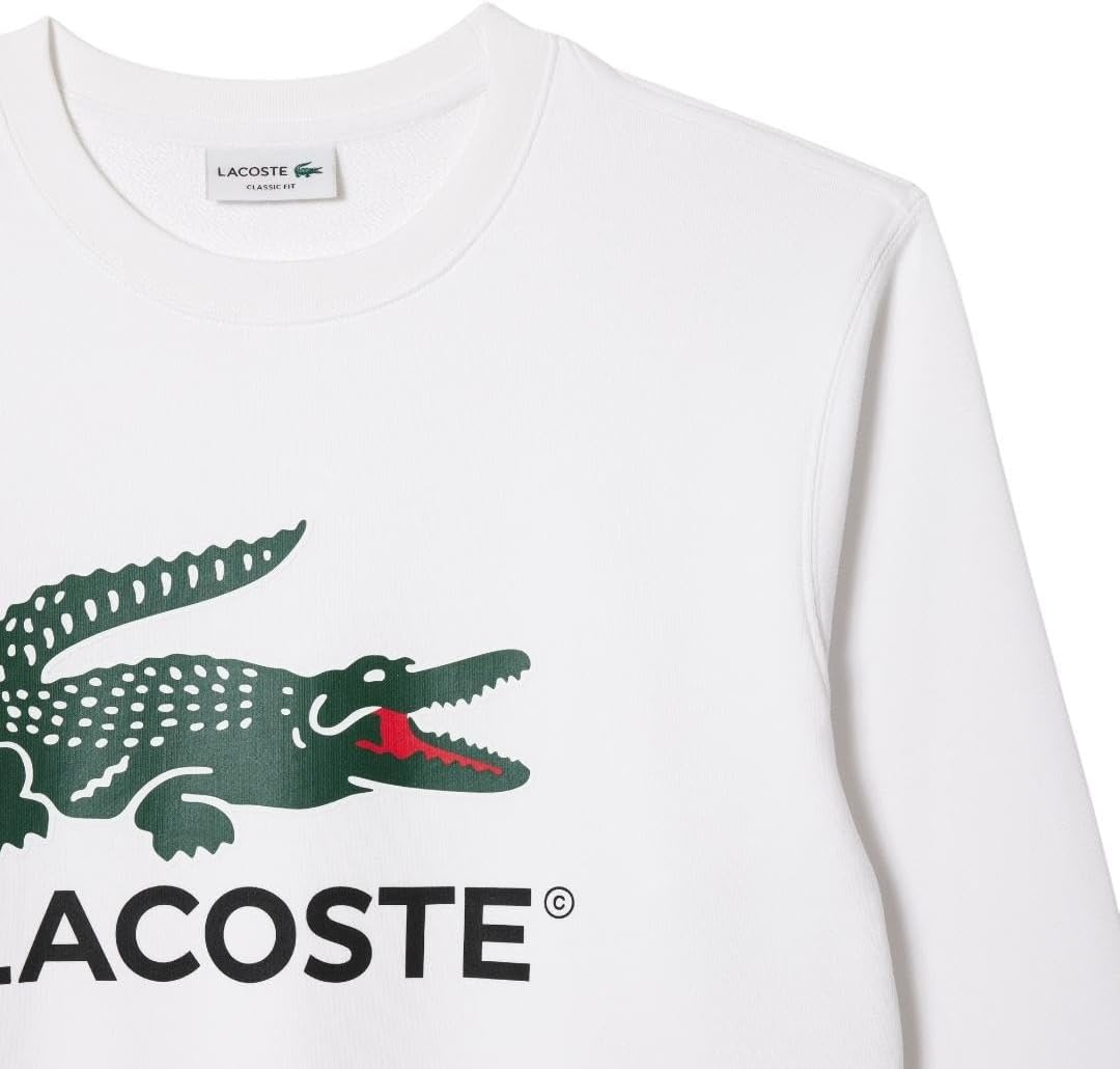 image:imageLacoste Mens Fleece Crew Neck SweatshirtWhite