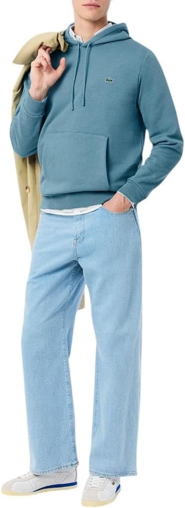 image:imageLacoste Mens Fleece HoodieDark Blue
