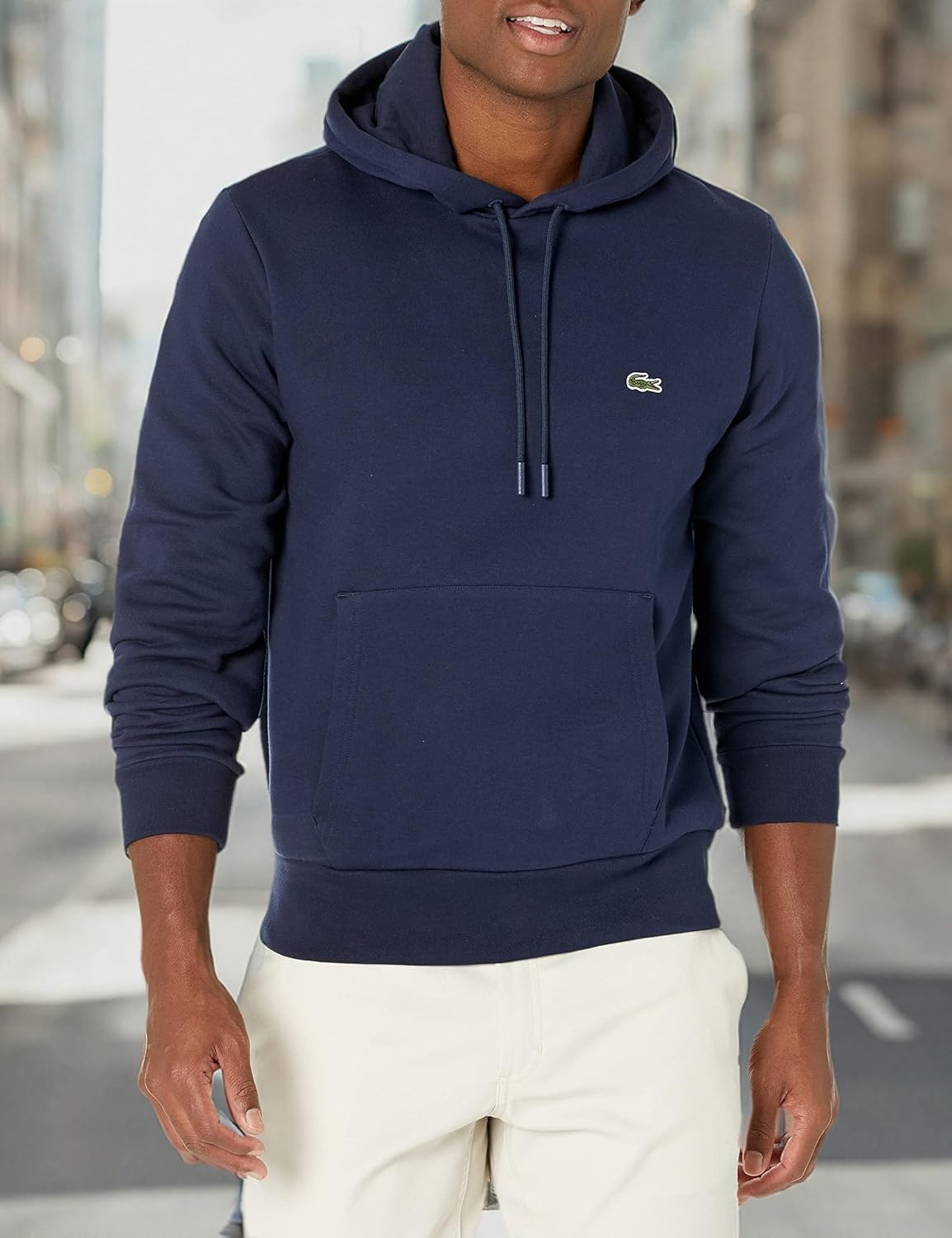 image:imageLacoste Mens Fleece HoodieNavy Blue