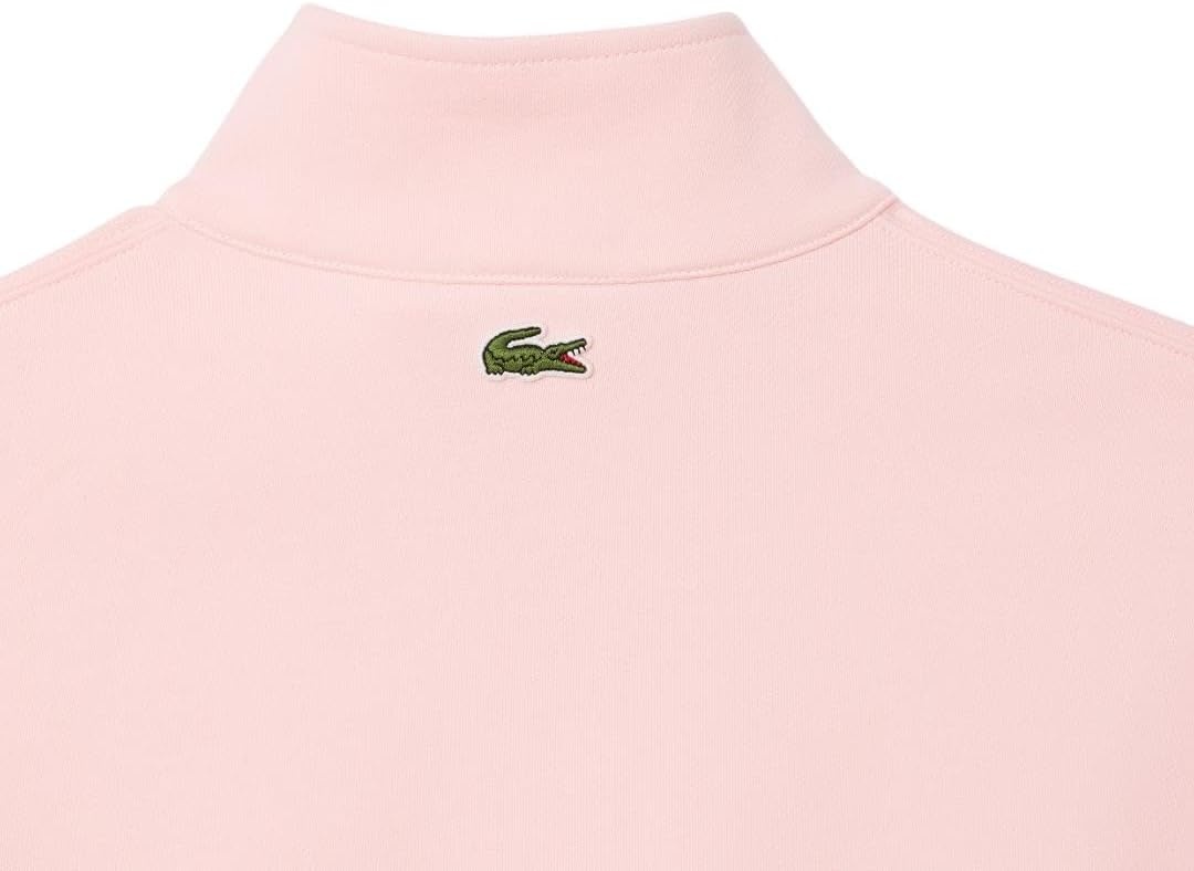 image:imageLacoste Mens High Neck Zipup Print SweatshirtFlamingo Pink