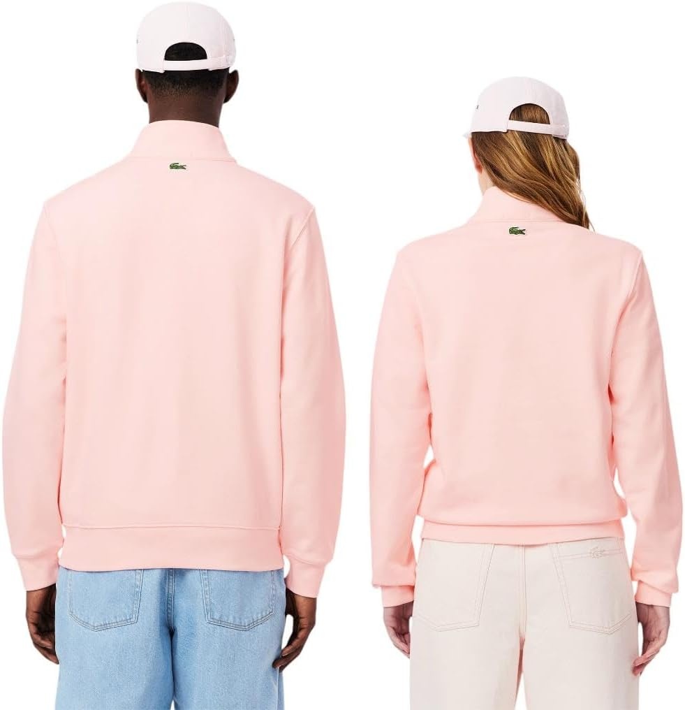 image:imageLacoste Mens High Neck Zipup Print SweatshirtFlamingo Pink