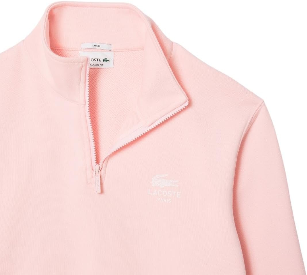 image:imageLacoste Mens High Neck Zipup Print SweatshirtFlamingo Pink