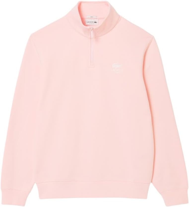 image:imageLacoste Mens High Neck Zipup Print SweatshirtFlamingo Pink