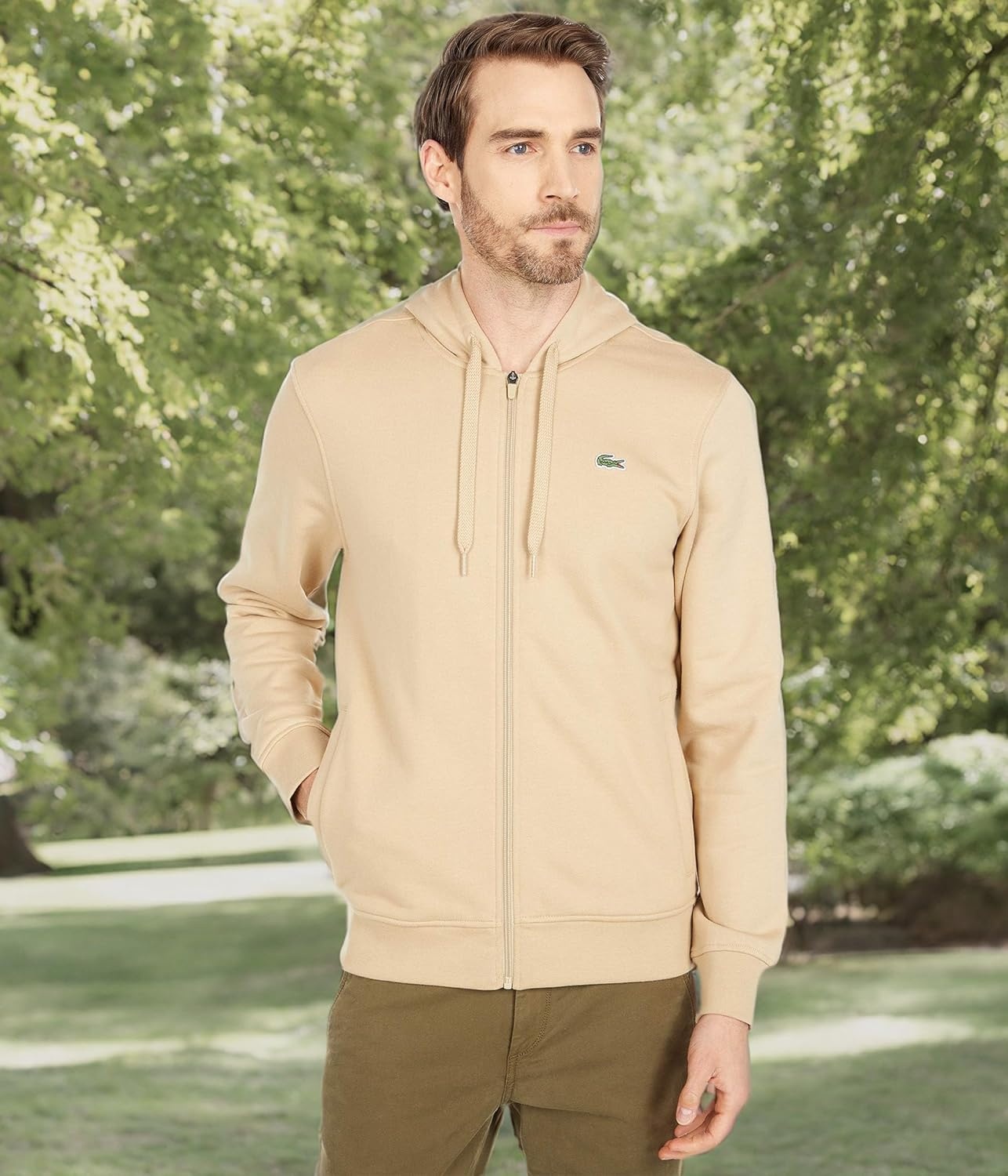 image:imageLacoste Mens Hooded Print Zip JacketVienneseViennese