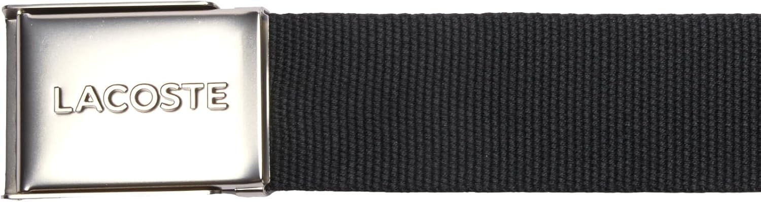 image:imageLacoste Mens L1212 Textile Signature Croc Logo BeltBlack