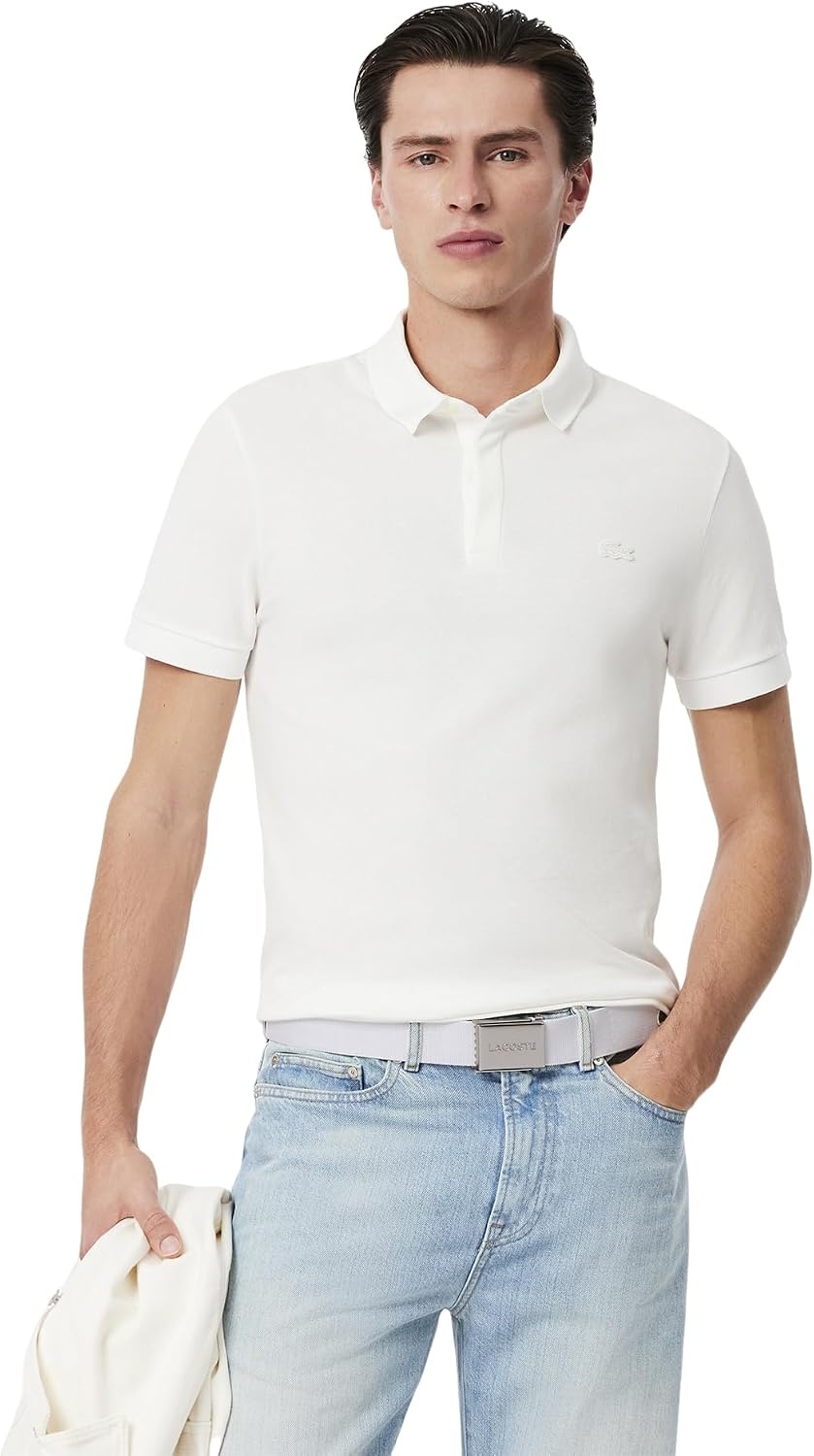 image:imageLacoste Mens L1212 Textile Signature Croc Logo BeltBright White