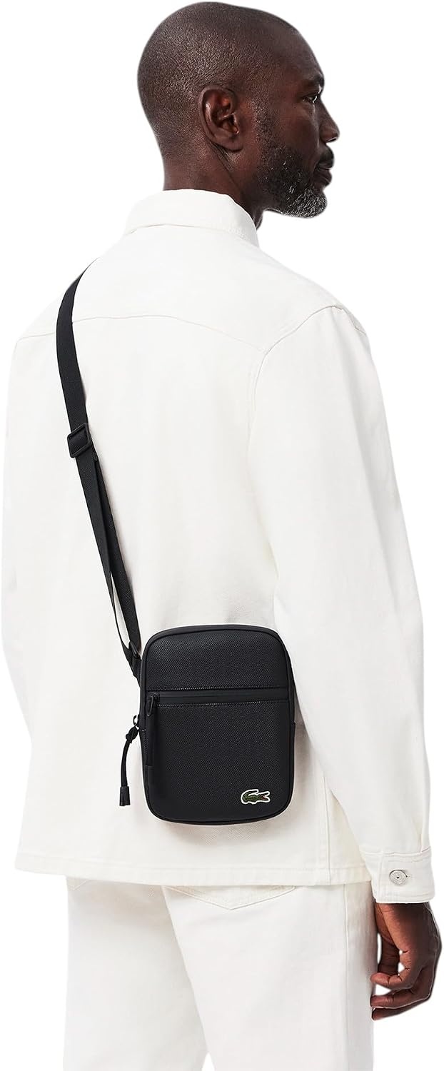 image:imageLacoste Mens LCST Small Flat Crossbody BagBlack