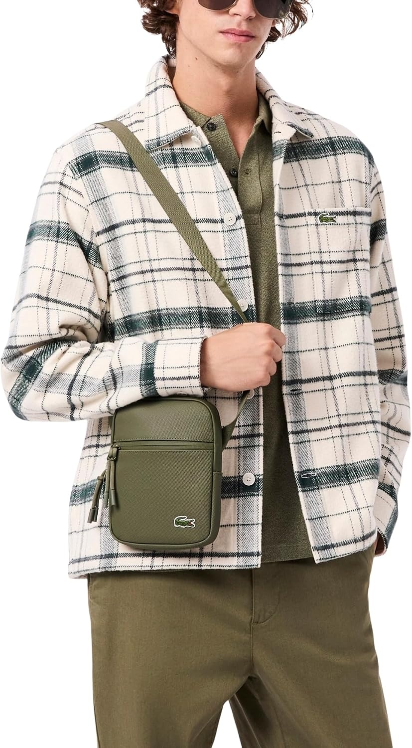 image:imageLacoste Mens LCST Small Flat Crossbody BagIvy Green