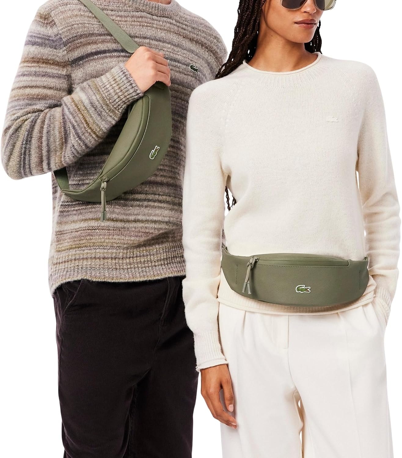 image:imageLacoste Mens LCST Zipped Belt Bag Ivy Green One Size