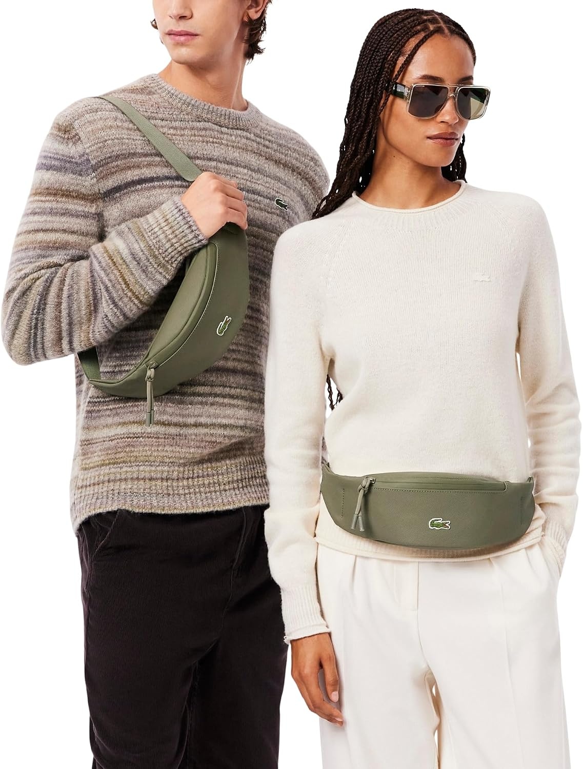 image:imageLacoste Mens LCST Zipped Belt Bag Ivy Green One Size