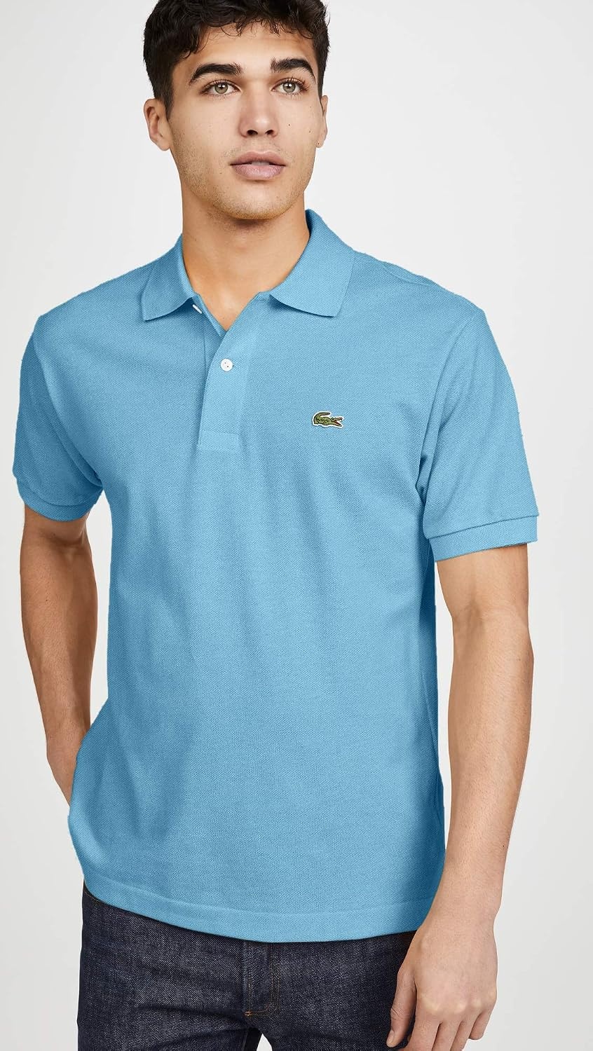 image:imageLacoste Mens Legacy Short Sleeve L1212 Pique Polo ShirtBarbeau Blue