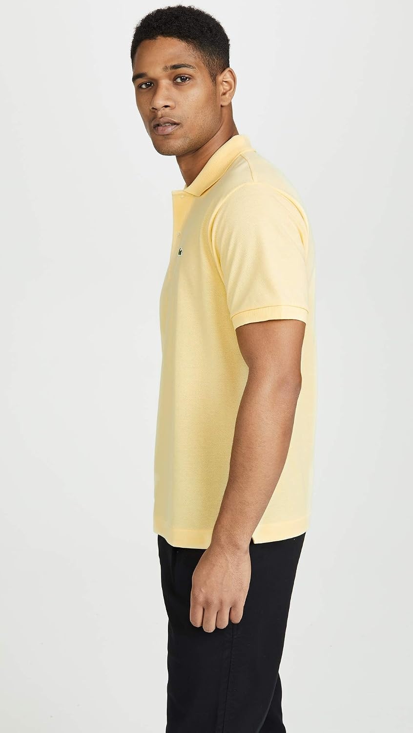 image:imageLacoste Mens Legacy Short Sleeve L1212 Pique Polo ShirtNapolitan Yellow