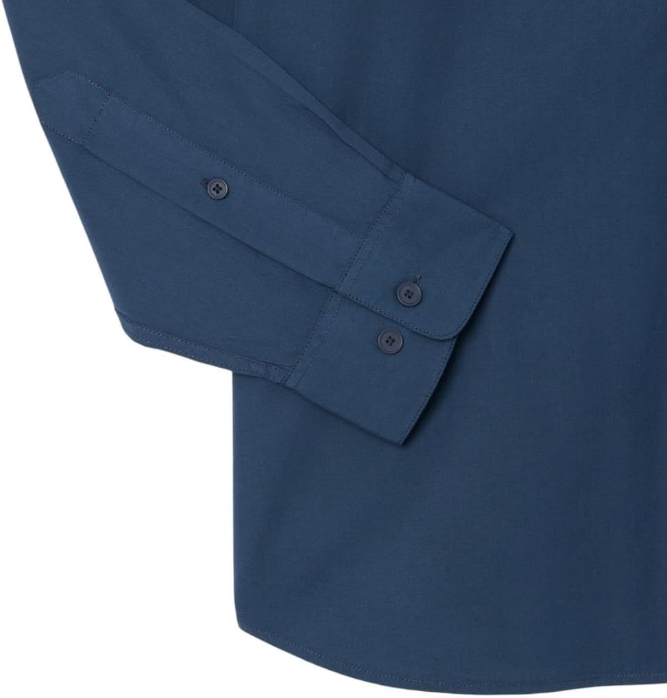 image:imageLacoste Mens Lightweight Relaxed Fit Poplin ShirtWashed Faucon