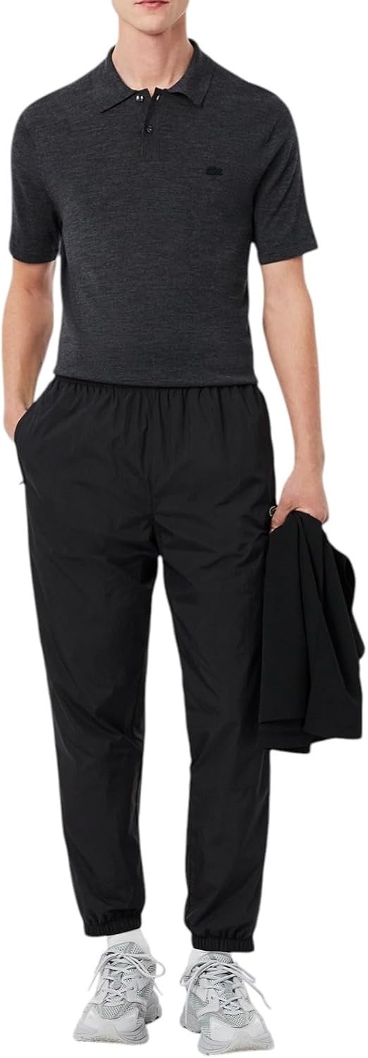 image:imageLacoste Mens Lightweight WaterRepellent SweatpantsBlack