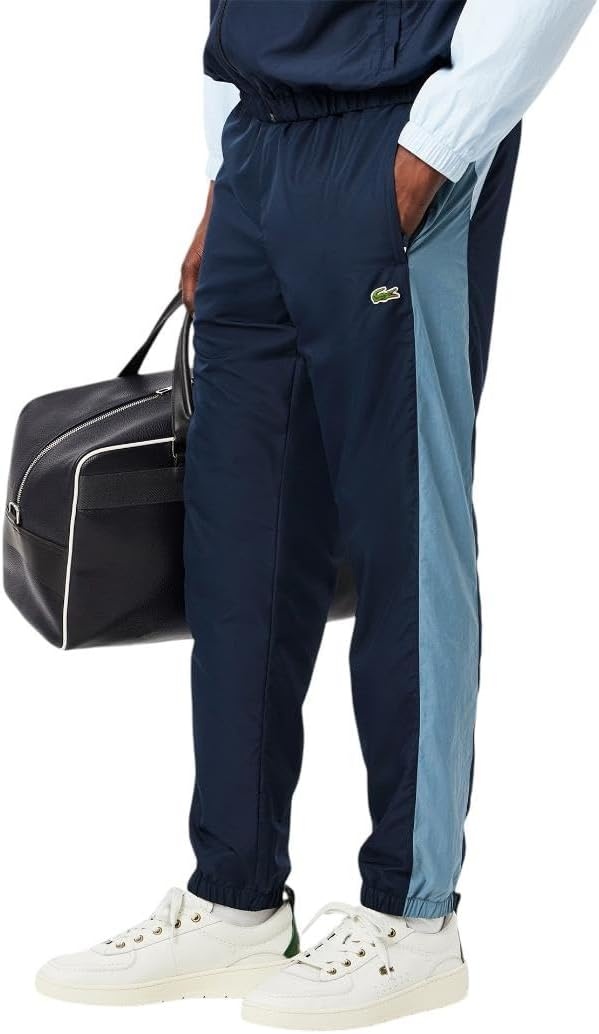 image:imageLacoste Mens Lightweight WaterRepellent SweatpantsNavy Blue Dark Blue Light Blue