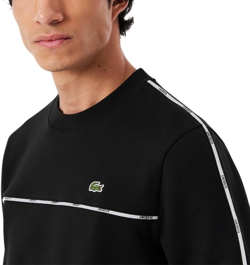 image:imageLacoste Mens Logo Trim Fleece SweatshirtBlack