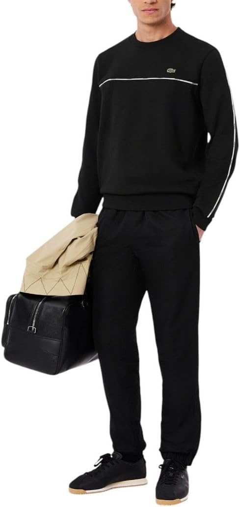 image:imageLacoste Mens Logo Trim Fleece SweatshirtBlack