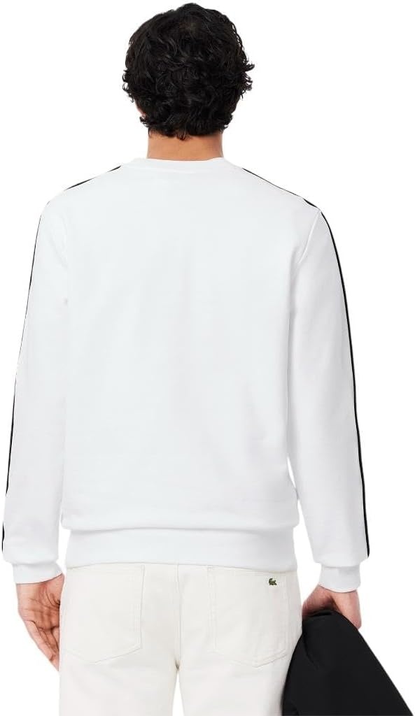 image:imageLacoste Mens Logo Trim Fleece SweatshirtWhite