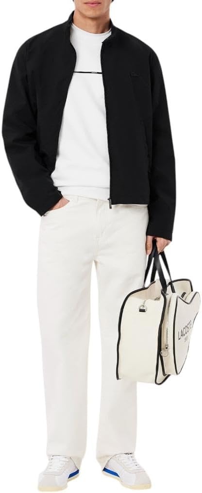 image:imageLacoste Mens Logo Trim Fleece SweatshirtWhite