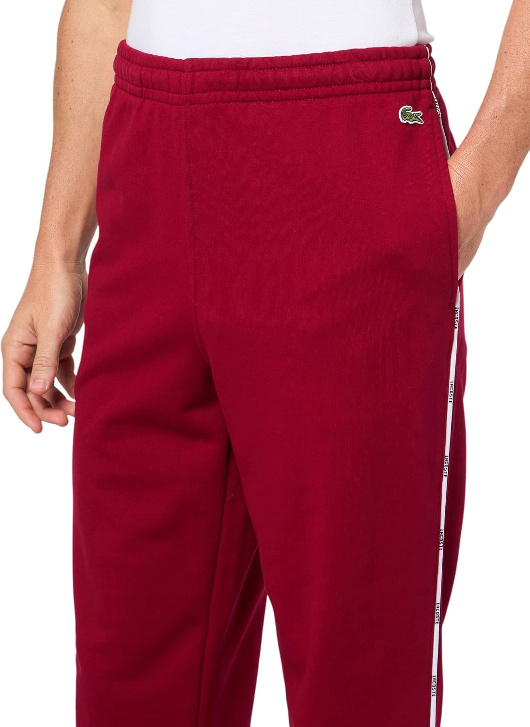 image:imageLacoste Mens Logo Trim SweatpantsBordeaux