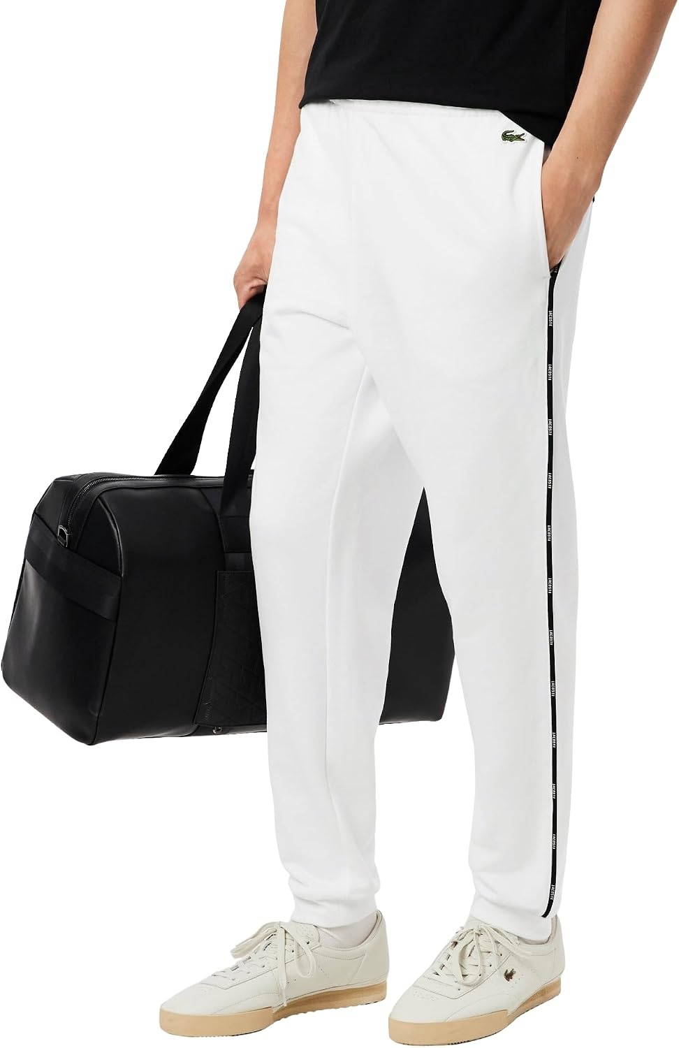 image:imageLacoste Mens Logo Trim SweatpantsWhite
