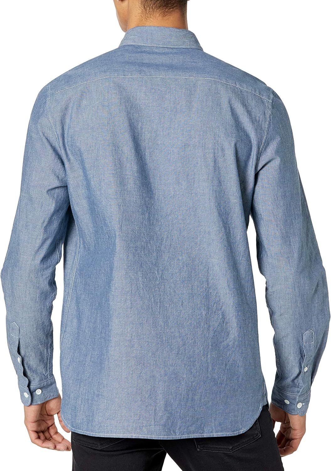 image:imageLacoste Mens Long Sleeve Chambray Slim Fit Button Down ShirtDeep Medium