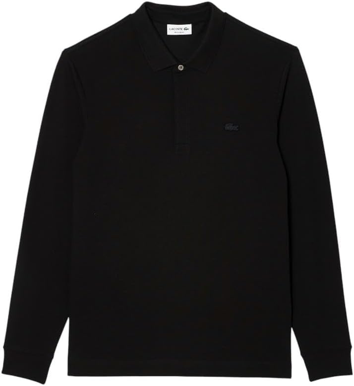 image:imageLacoste Mens Long Sleeve Stretch Cotton Paris PoloBlack