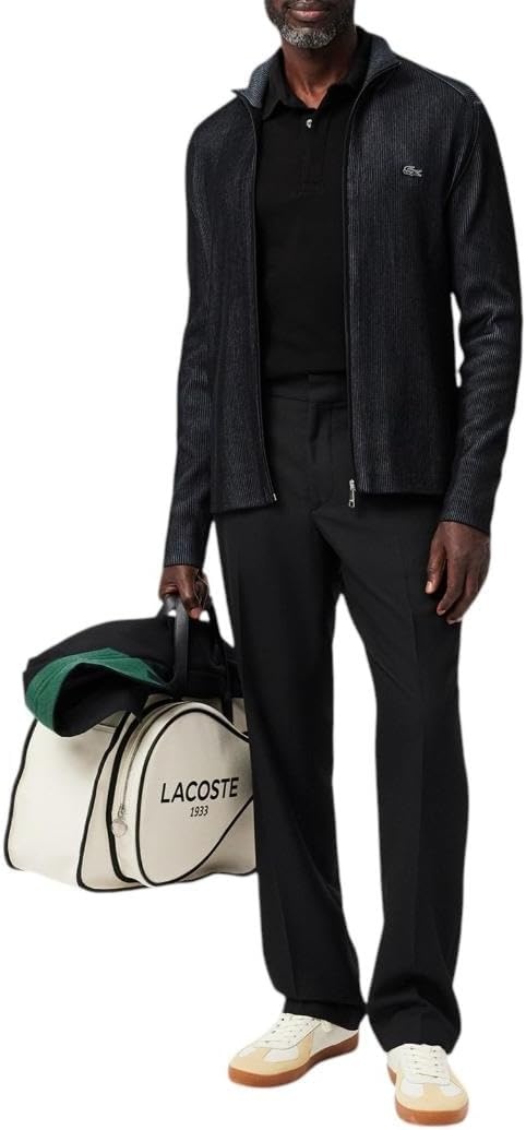image:imageLacoste Mens Long Sleeve Stretch Cotton Paris PoloBlack