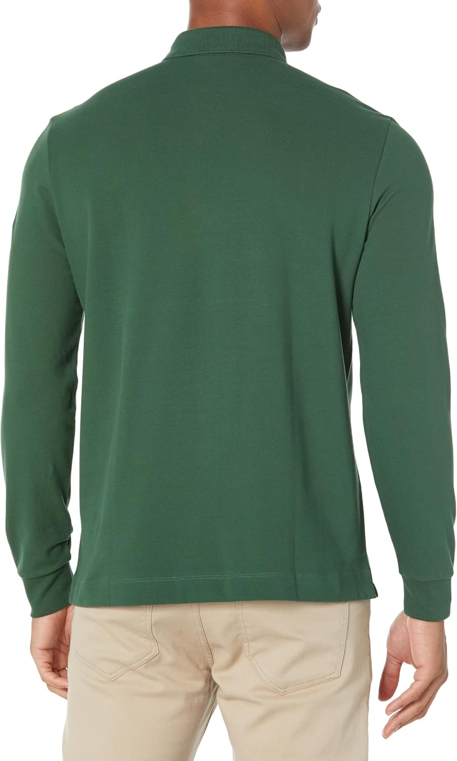 image:imageLacoste Mens Long Sleeve Stretch Cotton Paris PoloGreen