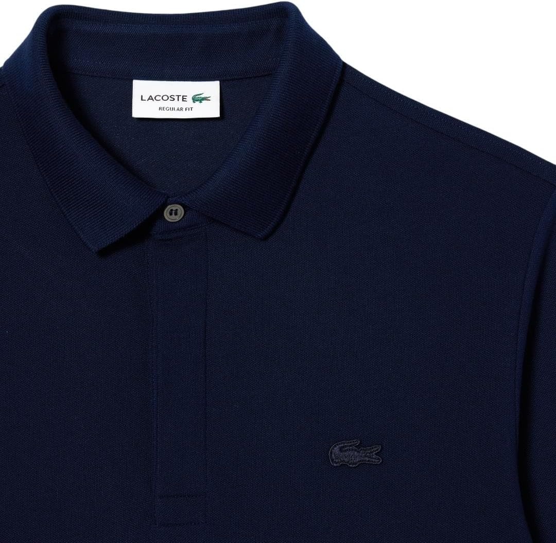 image:imageLacoste Mens Long Sleeve Stretch Cotton Paris PoloNavy Blue